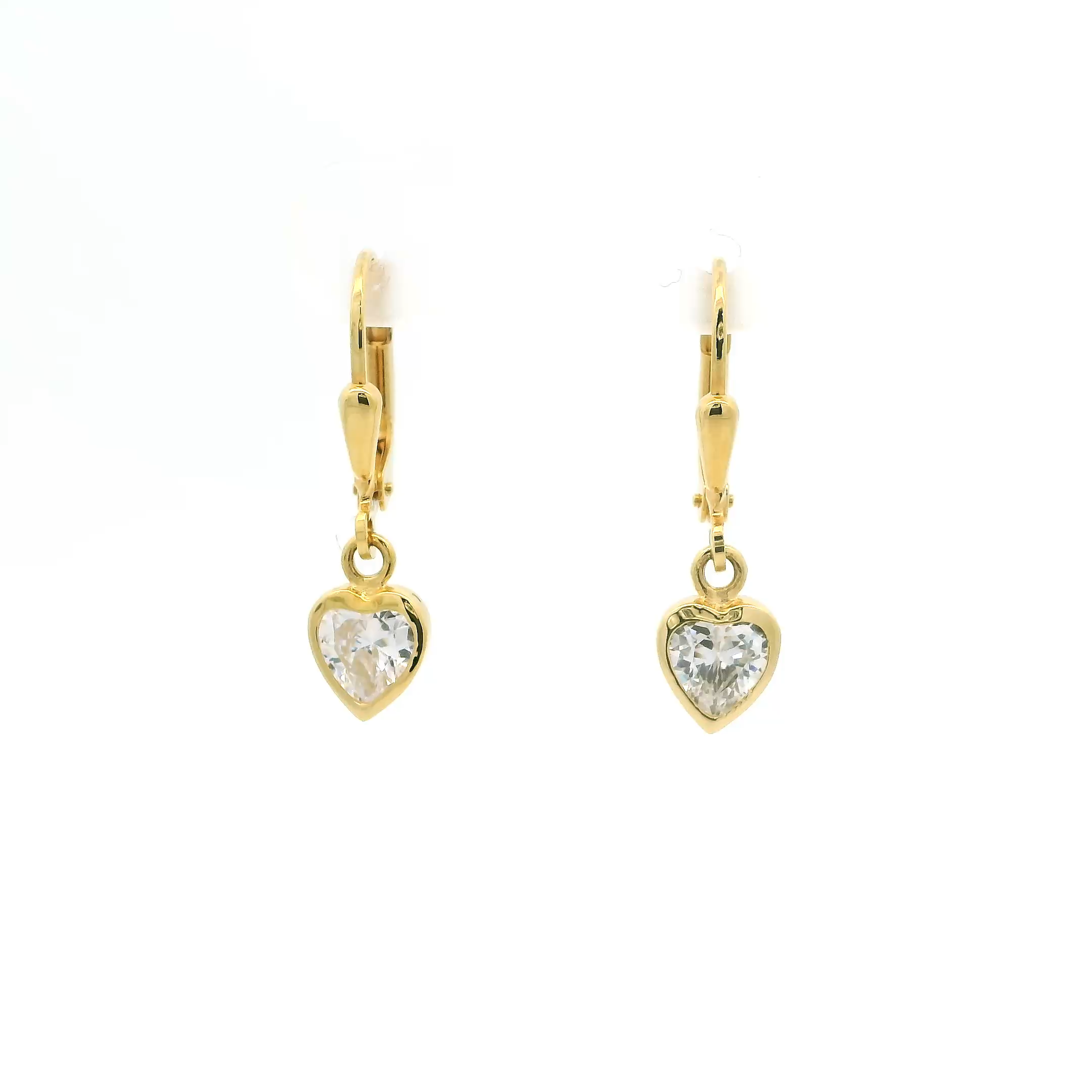 Elegant Heart-Shaped Drop Earrings