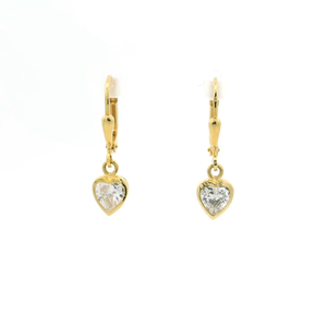 Elegant Heart-Shaped Drop Earrings