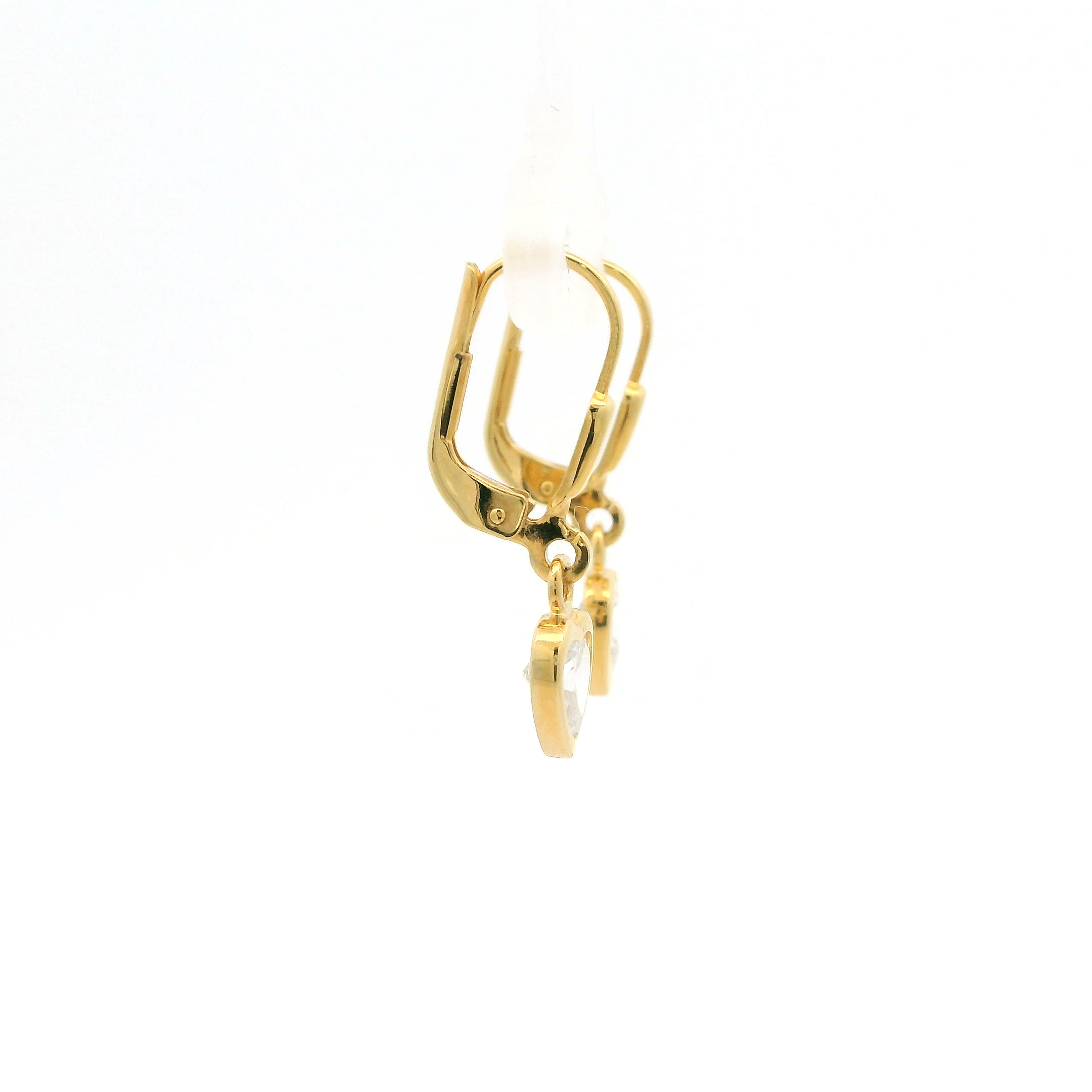 Elegant Heart-Shaped Drop Earrings