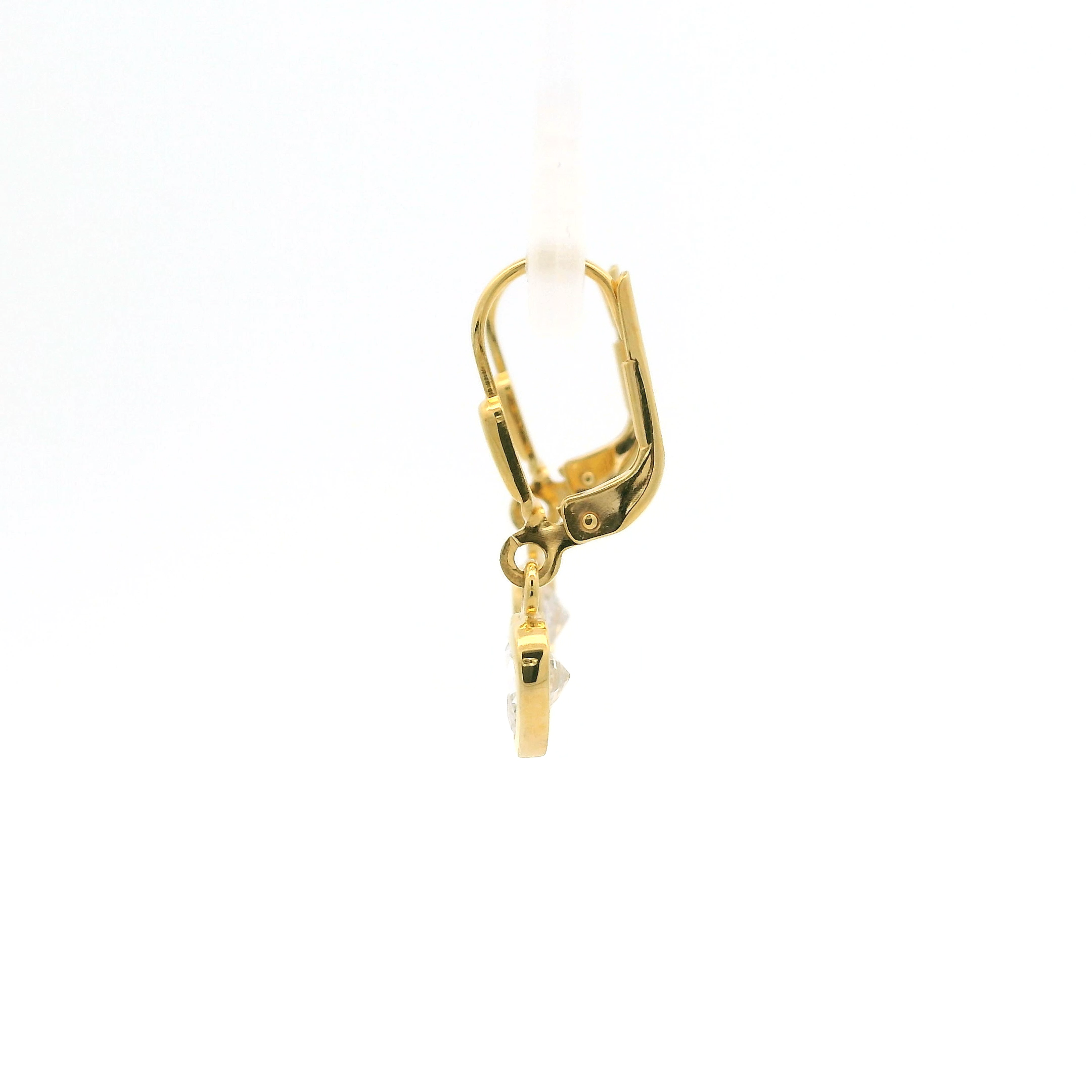 Elegant Heart-Shaped Drop Earrings