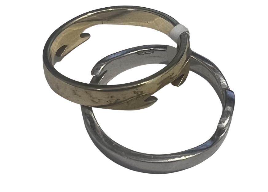 Two Tone Interlocking Rings – Melbourne Manufacturing Jewellers