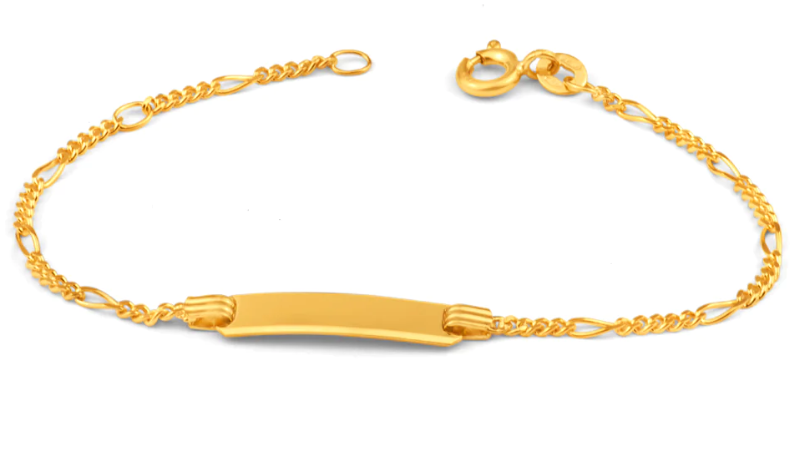9ct Solid Yellow Gold Figaro 5:1 chain with ID