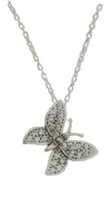 Butterfly Pendant with CZs