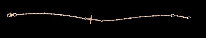 9ct Rose Gold bracelet with cross