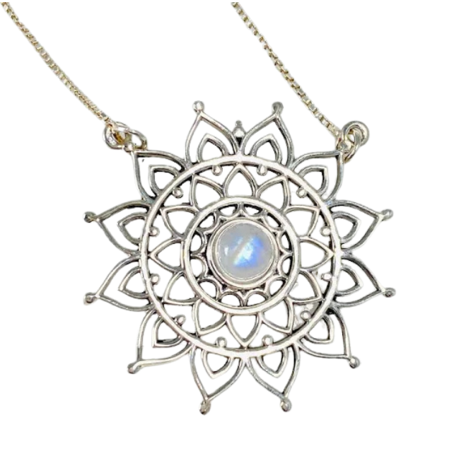 Moonstone Mandala Necklace