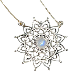 Moonstone Mandala Necklace