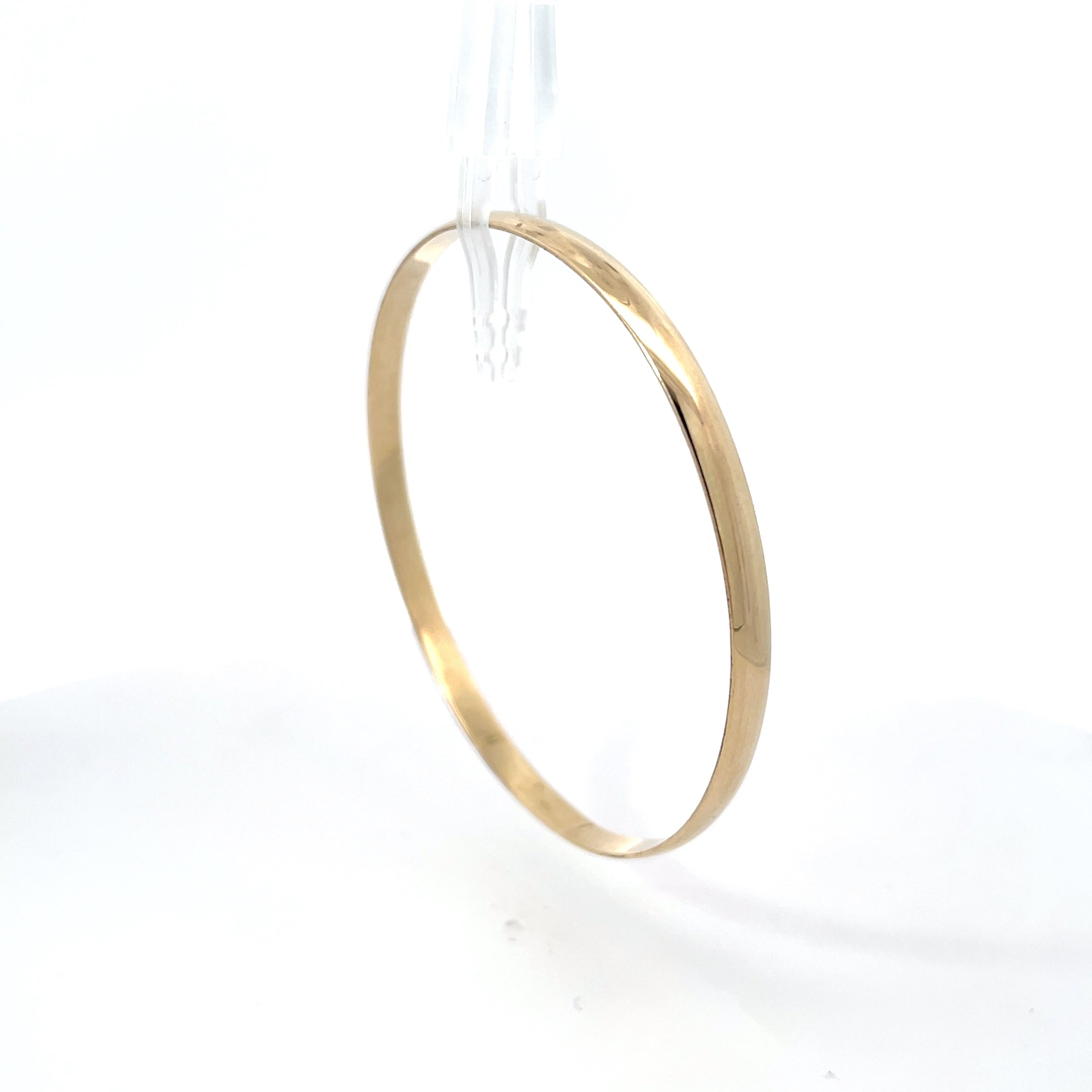 Yellow Gold Half Round Bangle