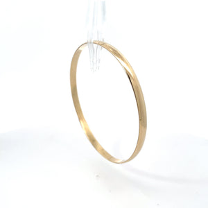 Yellow Gold Half Round Bangle
