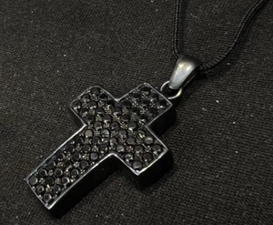 Black Cross with Black CZ