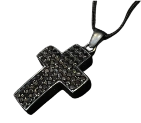 Black Cross with Black CZ