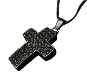 Black Cross with Black CZ