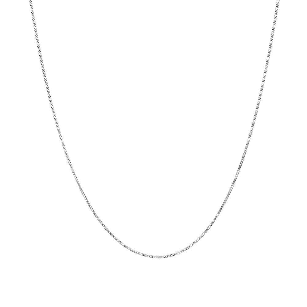 75cm White Gold Curb Chain