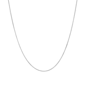 75cm White Gold Curb Chain