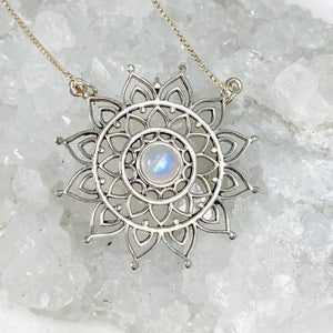 Moonstone Mandala Necklace