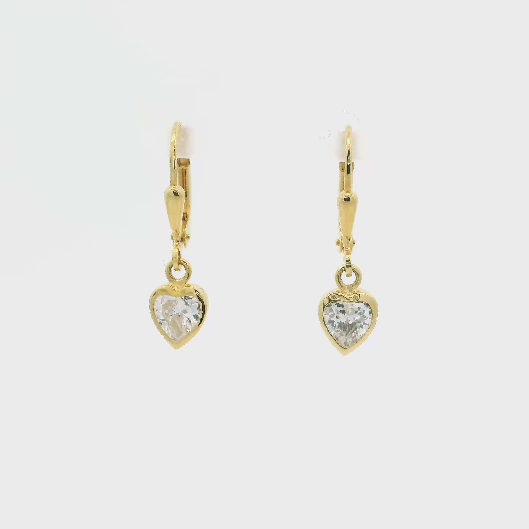 Elegant Heart-Shaped Drop Earrings