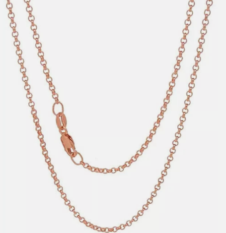 45cm Rose Gold Rolo Chain