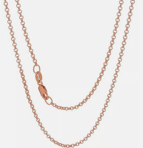 45cm Rose Gold Rolo Chain