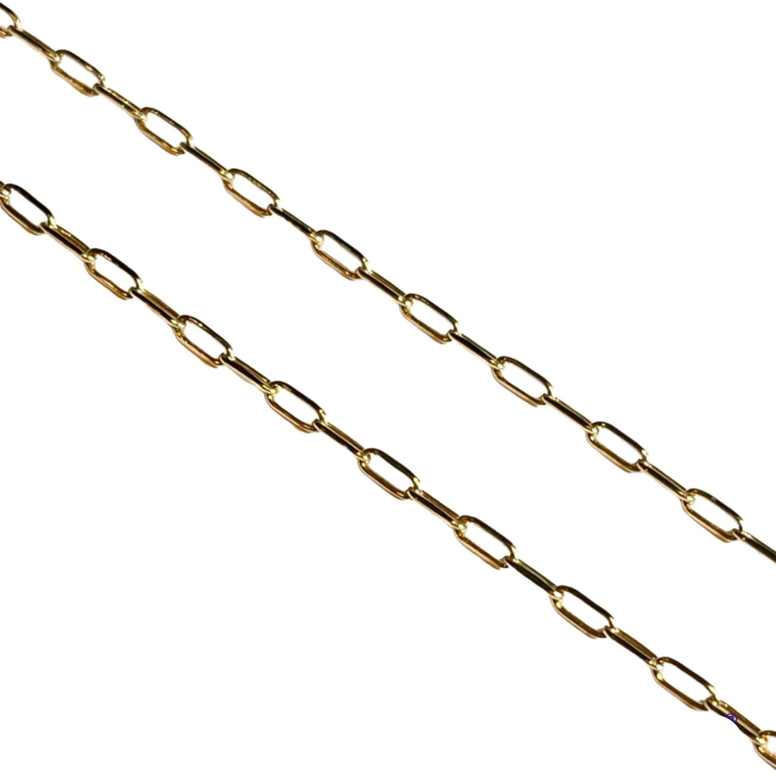 Paperclip chain bracelet - 9kt Yellow Gold