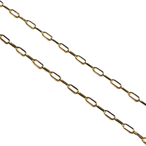 Paperclip chain bracelet - 9kt Yellow Gold