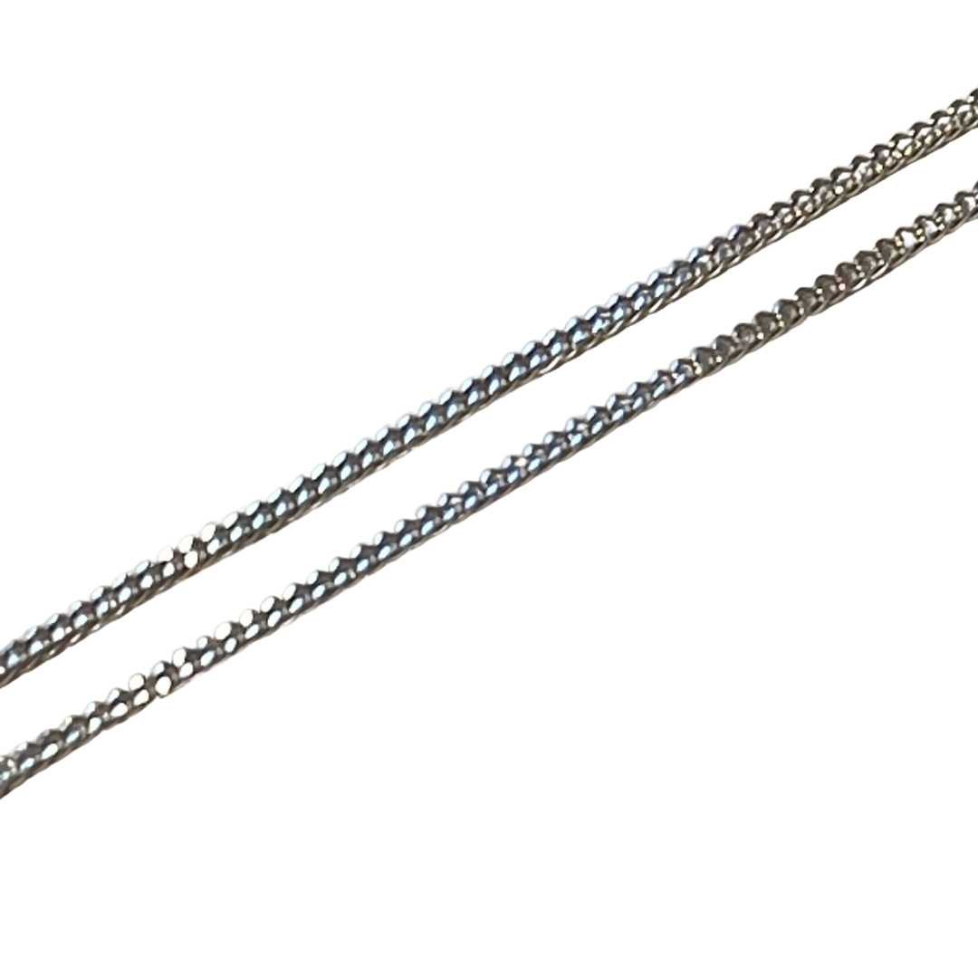 9ct white gold chain 16 inch deals