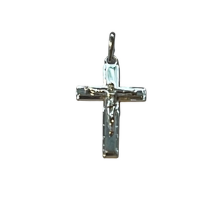 9ct white gold cross