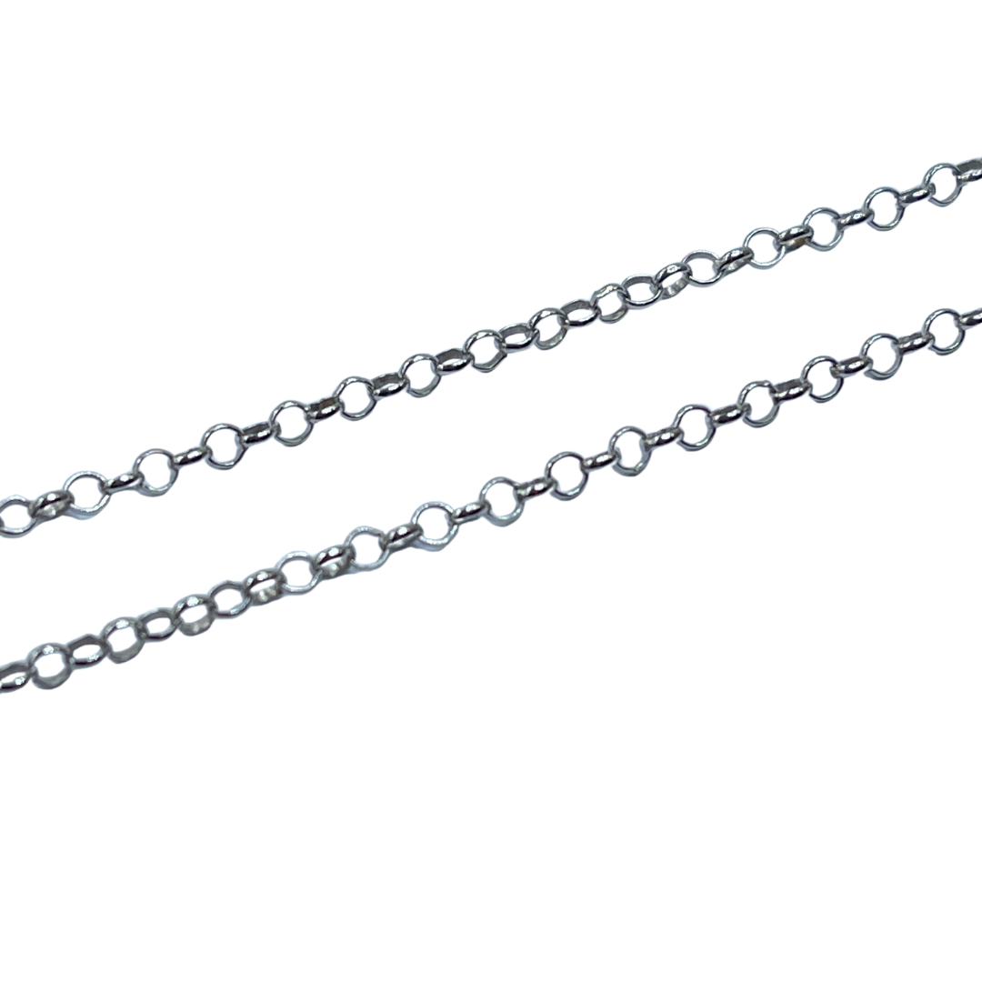 9ct white gold chain anklet