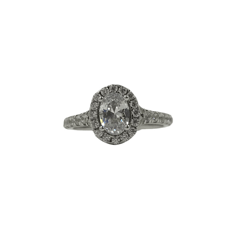 9ct Oval Shaped Scalloped Split Ring