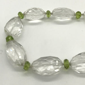 Crystal Quartz And Peridot Necklace