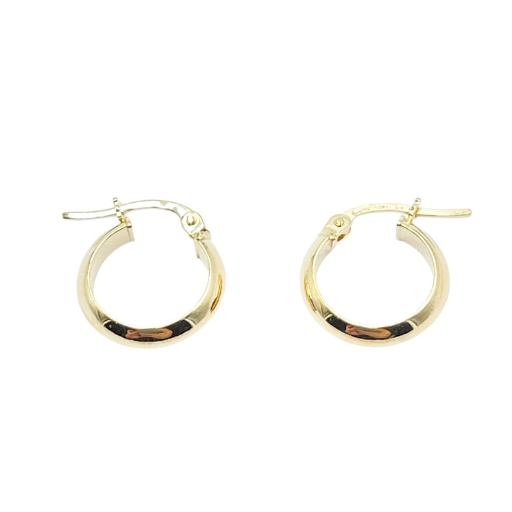 9ct Yellow Gold Concave Hoop Earrings
