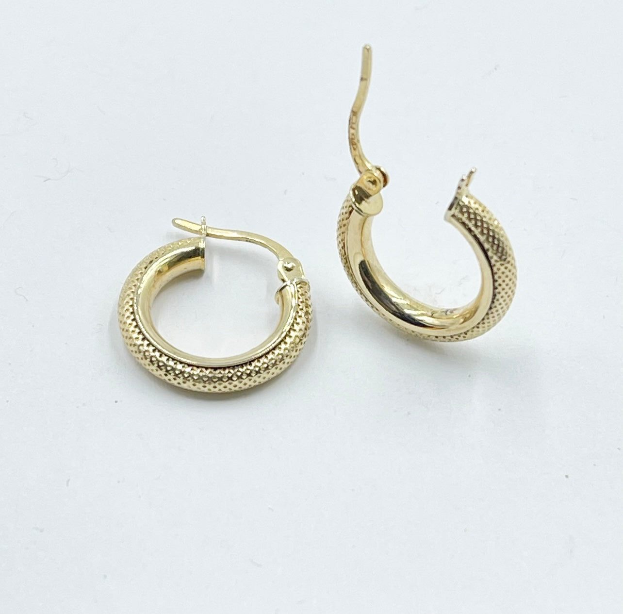 9ct yellow gold hoop earrings