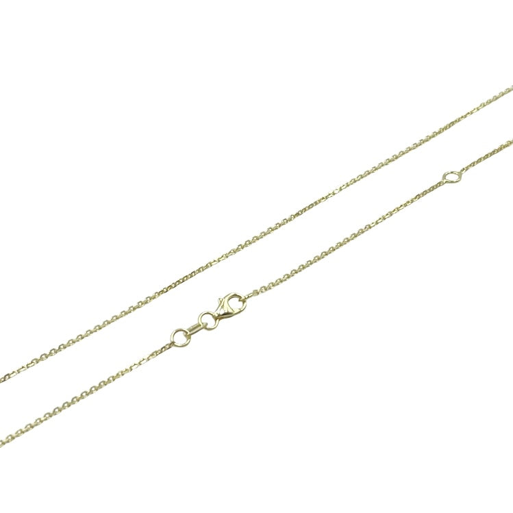9ct yellow gold fine diamond cut chain with adjustable length