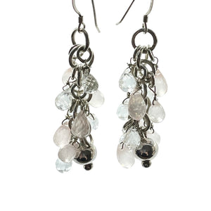 Sterling silver briollette earrings