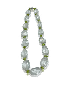 Crystal Quartz And Peridot Necklace