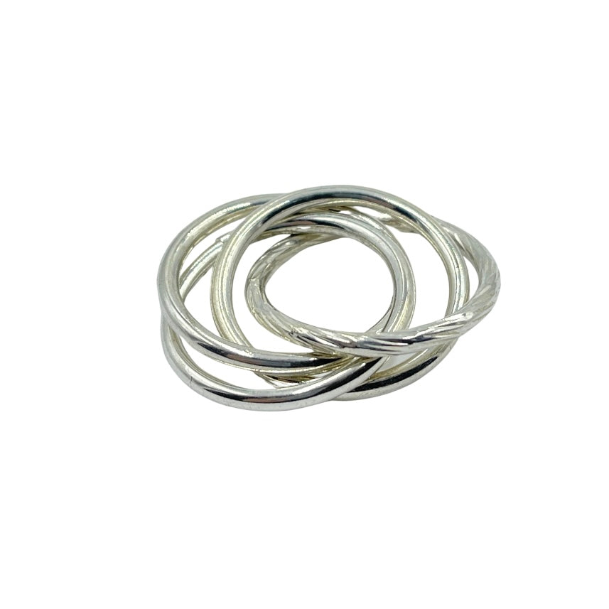 Sterling silver 4 ring band
