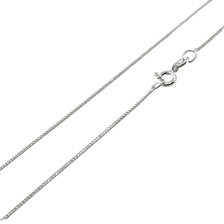 Sterling silver flat curb chain