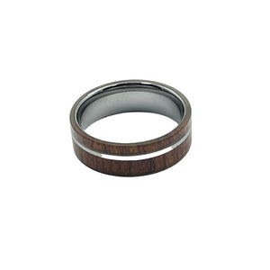 Titanium and wood ring