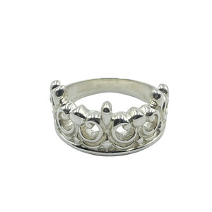 Sterling silver crown ring