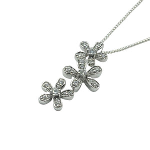 Sterling silver flower pendant