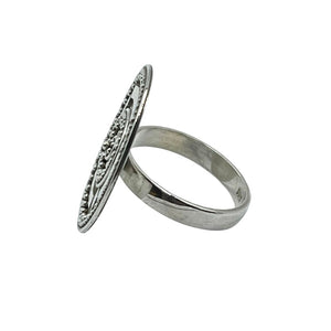 Sterling silver disc ring