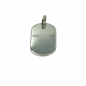 Sterling silver Dog Tag with chain