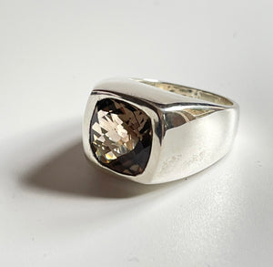Sterling silver Smoky quartz ring