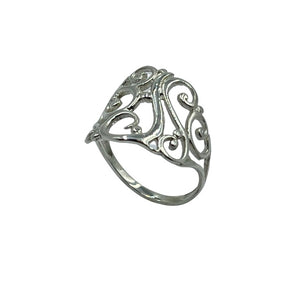 Sterling silver filigree ring