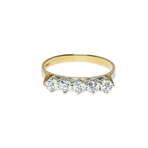 Five Solitaire Diamond Ring