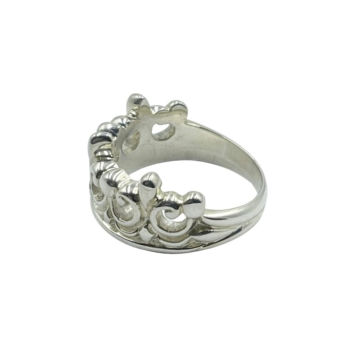 Sterling silver crown ring