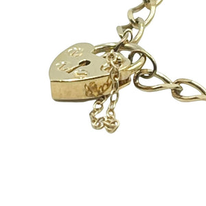 9ct Yellow Gold Padlock Bracelet