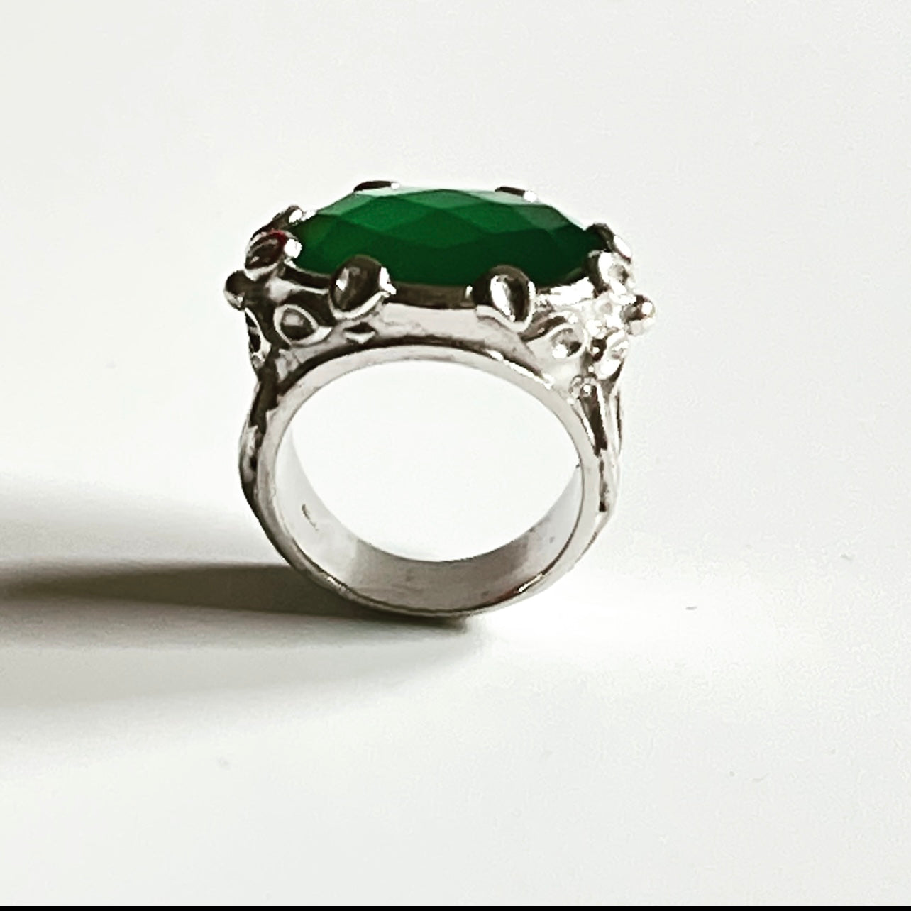 Sterling Silver Green Onyx Ring