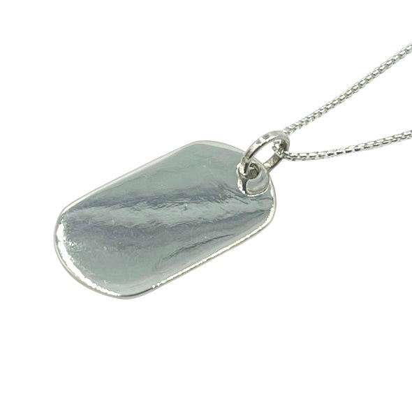 Sterling silver Dog Tag with chain