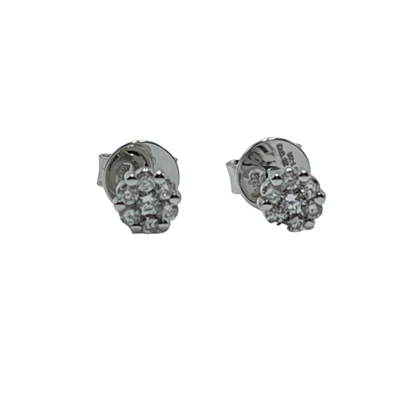 18ct cluster diamond earrings