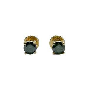 18ct Green Diamond Earrings