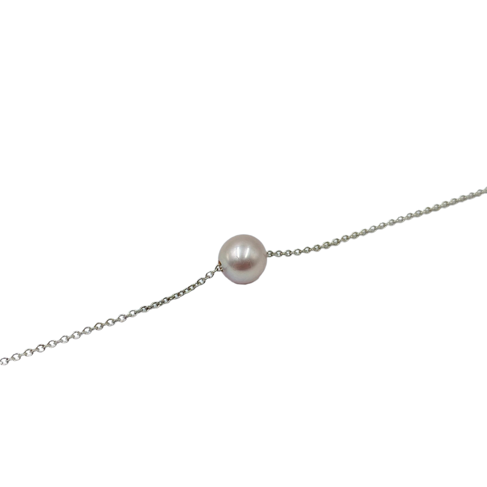 9ct White Gold Pearl Bracelet